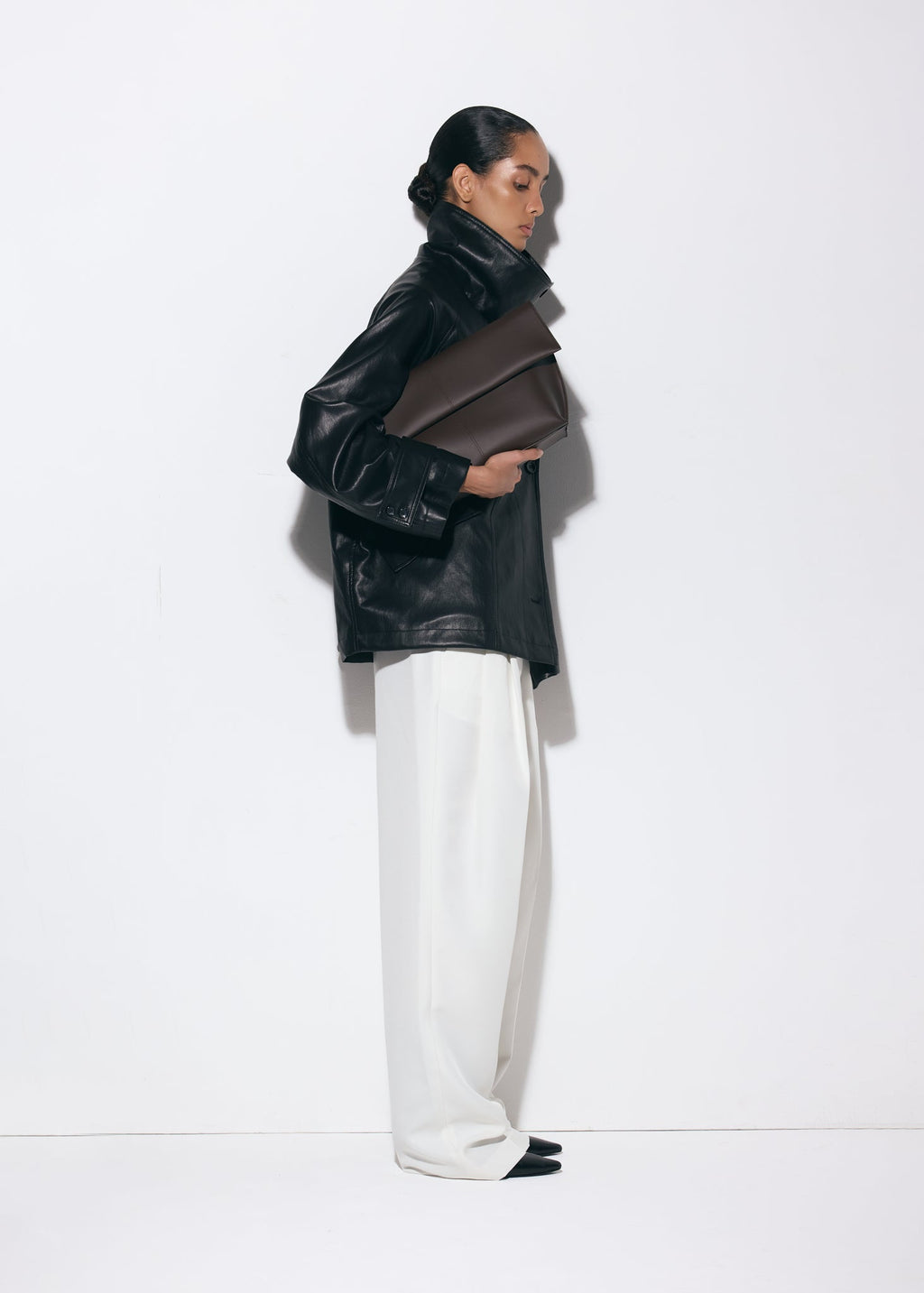 Seamed Clutch Espresso