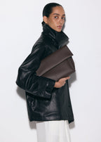 Seamed Clutch Espresso