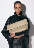 Seamed Clutch Sand