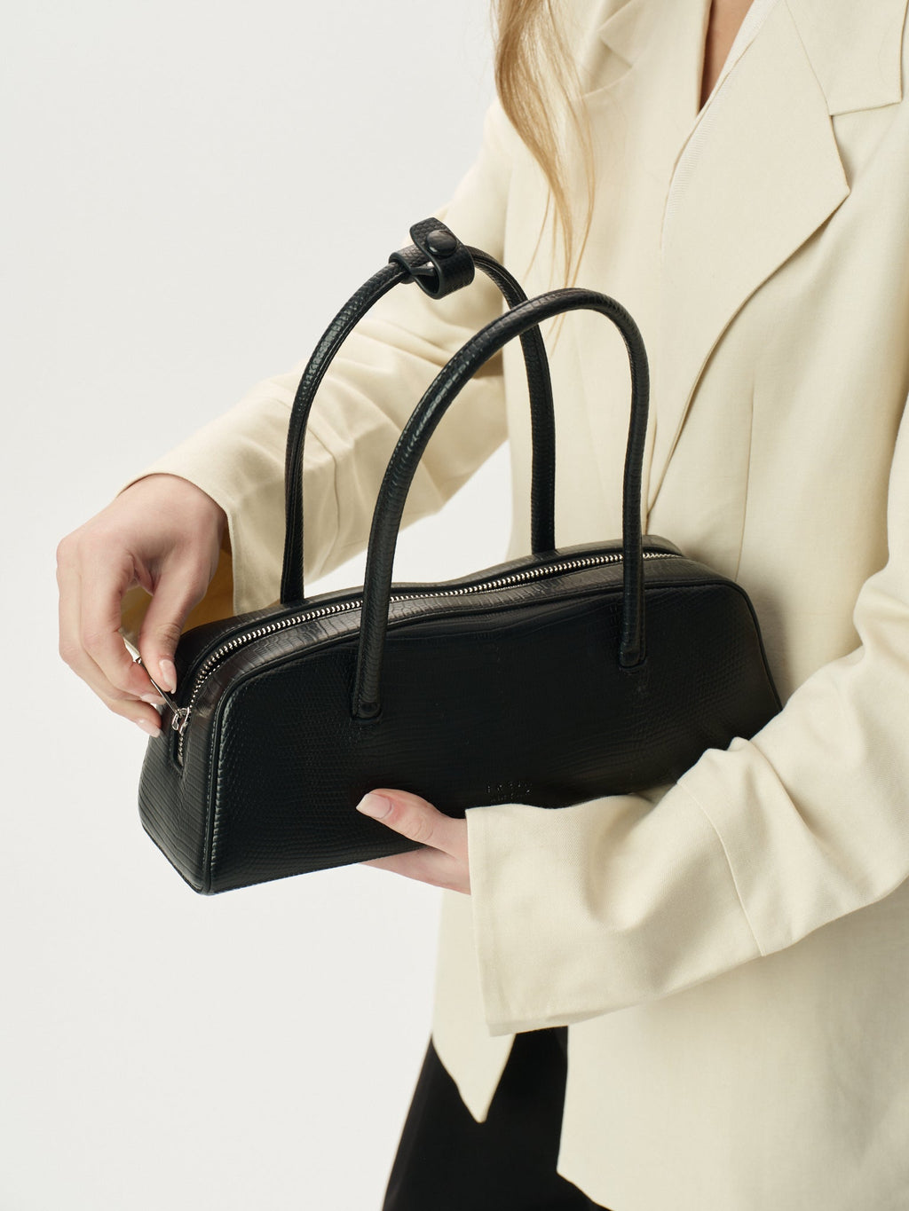 Mercer Bag Black Lizard